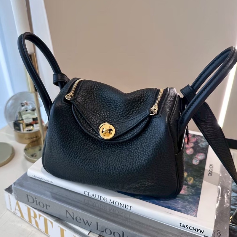 HERMES Mini Lindy 黑金 B刻-1