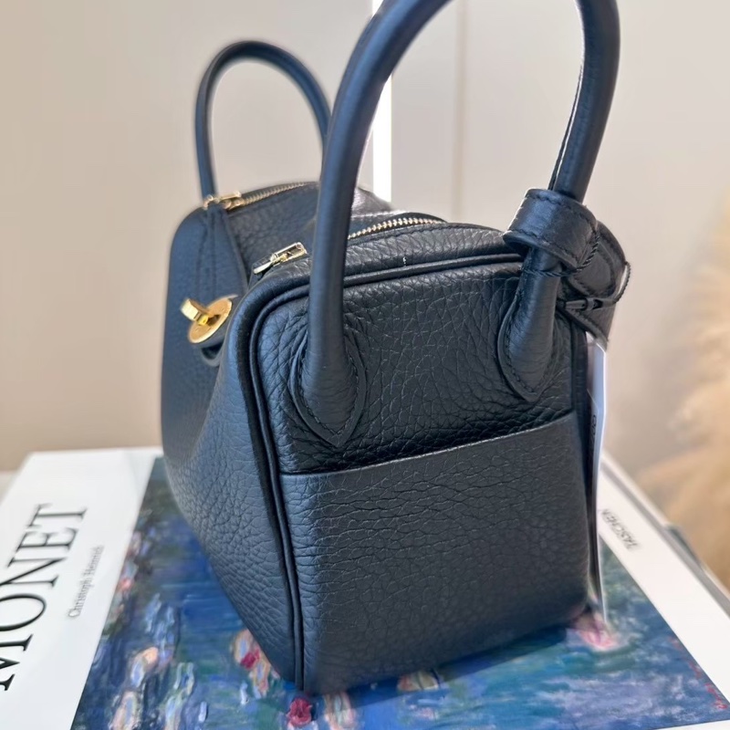 HERMES Mini Lindy 黑金 B刻-3