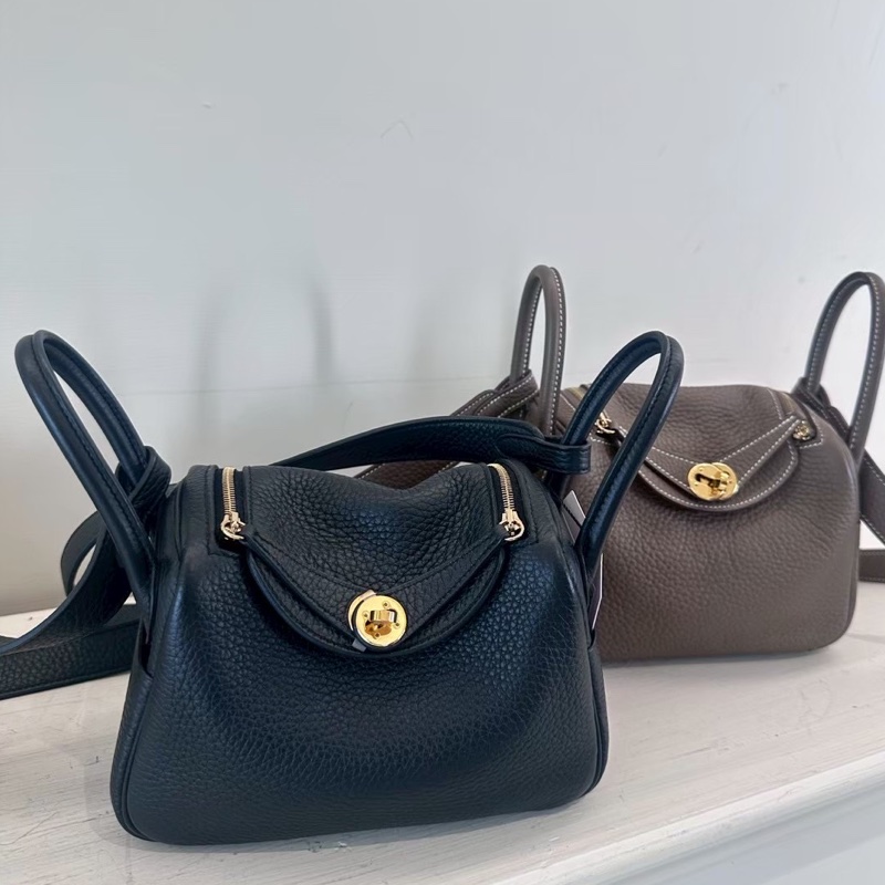 HERMES Mini Lindy 黑金 B刻-9