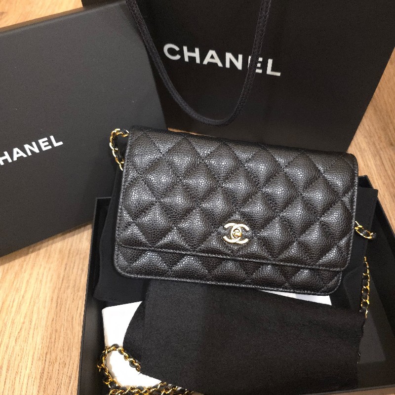 Chanel woc 書包釦 荔枝紋牛皮-0