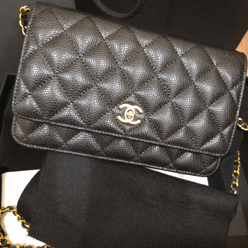 Chanel woc 書包釦 荔枝紋牛皮-1