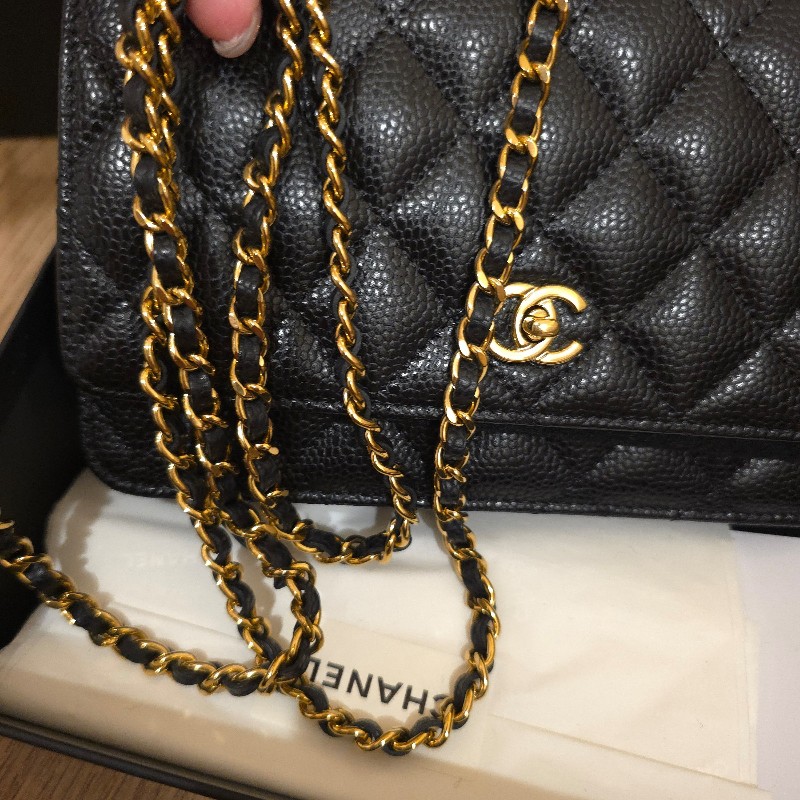 Chanel woc 書包釦 荔枝紋牛皮-18