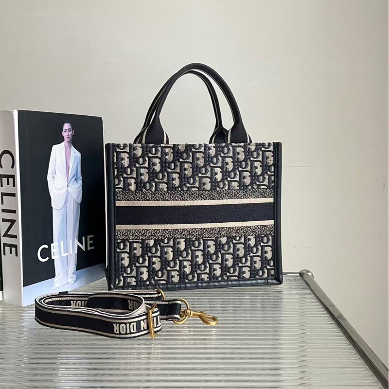 DIOR/迪奧 BookTote 新款老花小號托特,尺寸:26*12*21cm-1