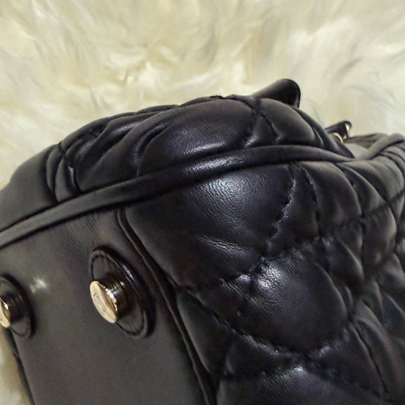 🔥大降價 出清 Dior 黛妃 手提包 CD 經典 菱格 真皮 黑色 金扣 優雅 名媛風 LADY DIOR 氣質 精品 二手-6