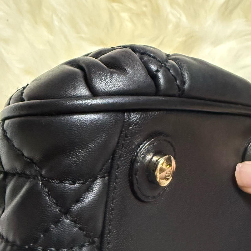 🔥大降價 出清 Dior 黛妃 手提包 CD 經典 菱格 真皮 黑色 金扣 優雅 名媛風 LADY DIOR 氣質 精品 二手-7