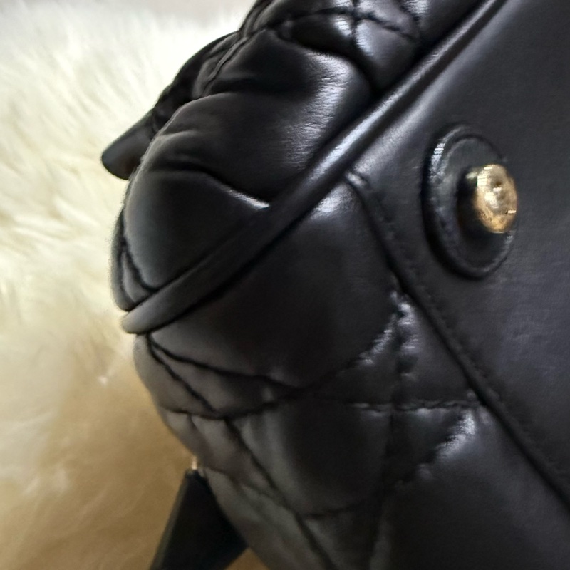 🔥大降價 出清 Dior 黛妃 手提包 CD 經典 菱格 真皮 黑色 金扣 優雅 名媛風 LADY DIOR 氣質 精品 二手-9