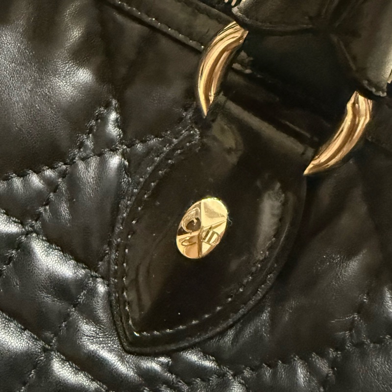 🔥大降價 出清 Dior 黛妃 手提包 CD 經典 菱格 真皮 黑色 金扣 優雅 名媛風 LADY DIOR 氣質 精品 二手-12