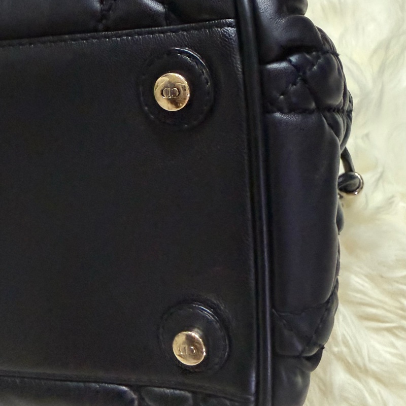🔥大降價 出清 Dior 黛妃 手提包 CD 經典 菱格 真皮 黑色 金扣 優雅 名媛風 LADY DIOR 氣質 精品 二手-13