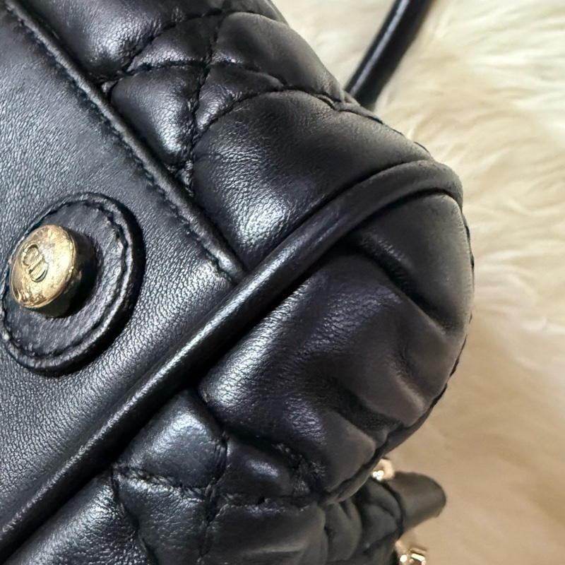 🔥大降價 出清 Dior 黛妃 手提包 CD 經典 菱格 真皮 黑色 金扣 優雅 名媛風 LADY DIOR 氣質 精品 二手-16