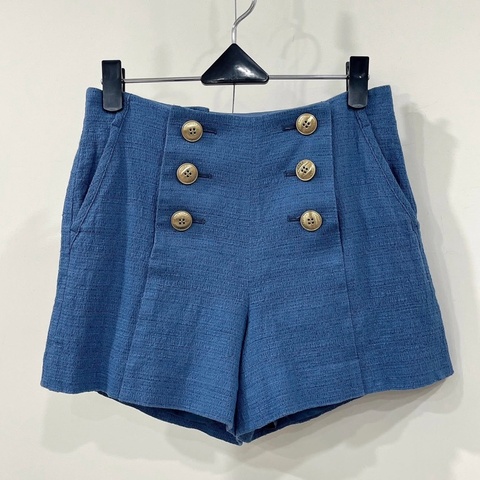 Burberry 藍標 雙排金扣花呢短褲