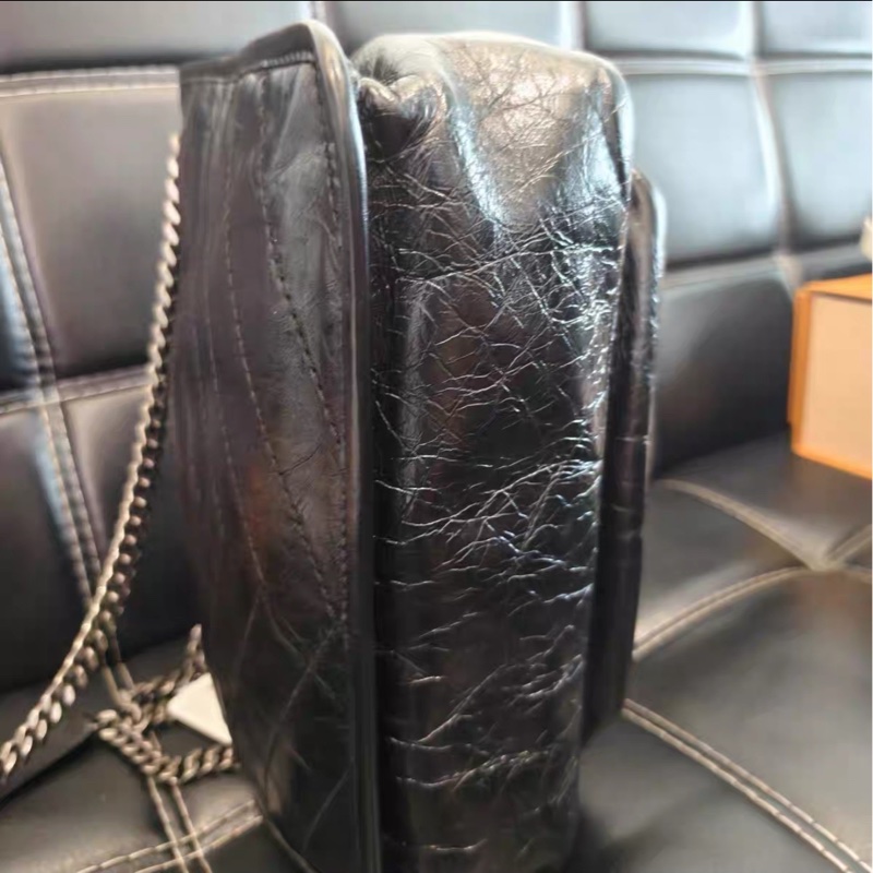 全網最低價😍Ysl聖羅蘭黑銀中號niki新款D扣單肩斜挎包-13