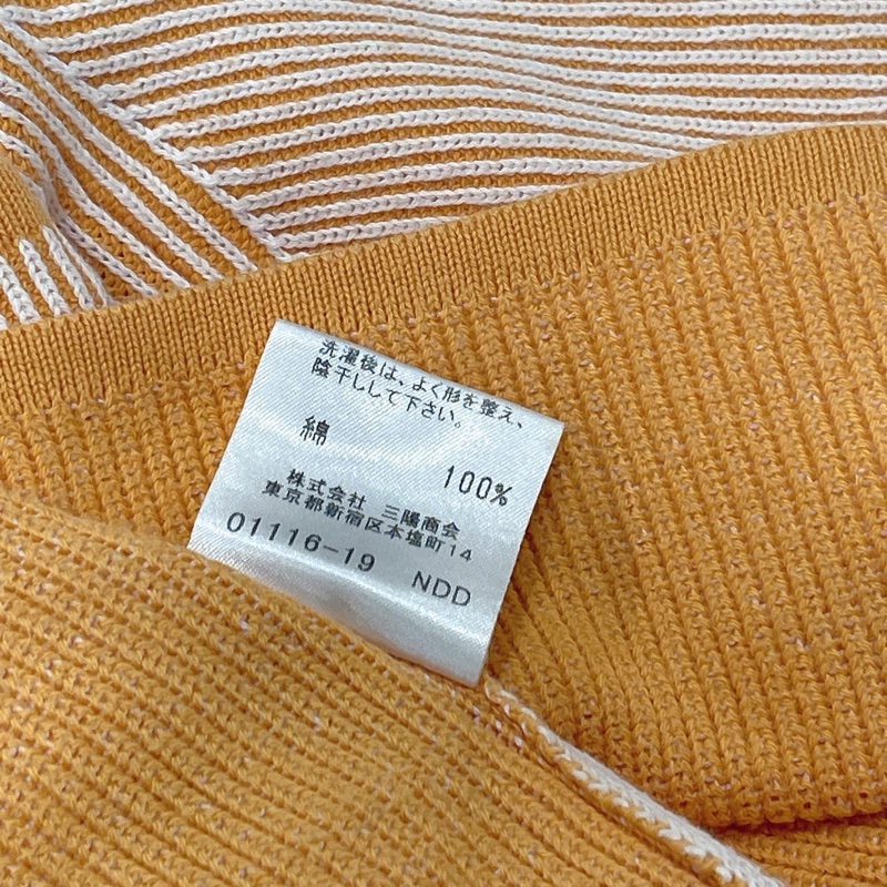 Burberry 倫敦 大戰馬坑條立領針織上衣 橘白-9