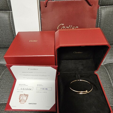 Cartier 手環（16號.玫瑰金.小型款)