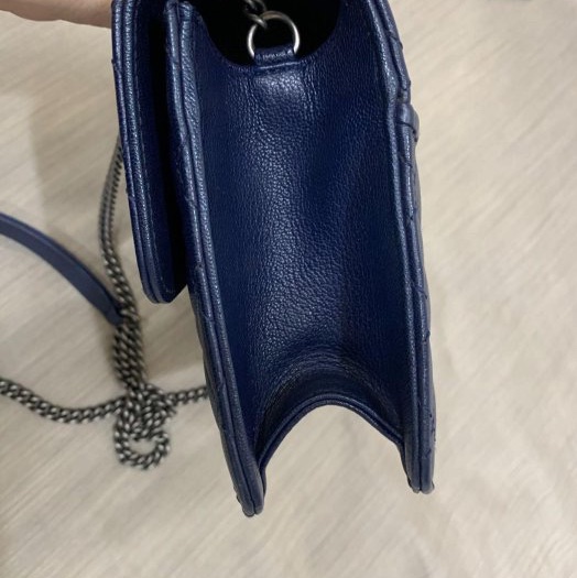 小巴黎二手名牌真品Chanel handle 郵差包 帥氣風 軍裝風格 非常帥氣  有卡-11