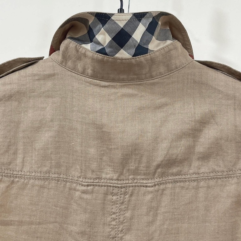 Burberry 倫敦 肩扣格紋A字型口袋洋裝-4