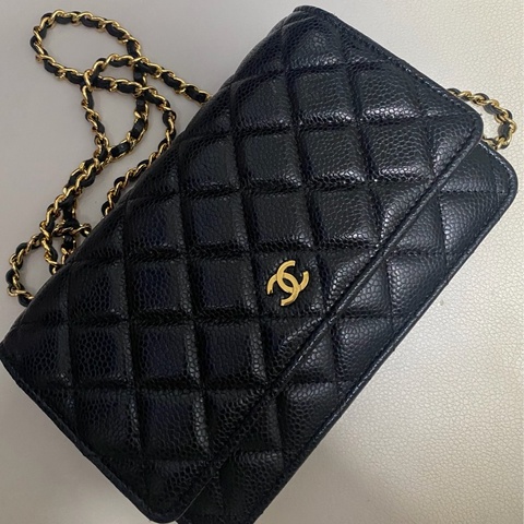 woc 經典款 Chanel 金 荔枝款