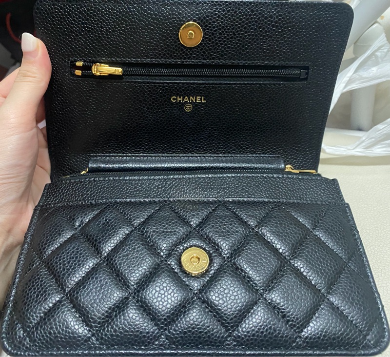 woc 經典款 Chanel 金 荔枝款-2