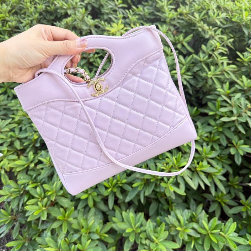 閒置🆕 Chanel/香奈兒31bag mini 淡紫色。經典菱格紋設計,金色 logo 扣,配鏈條可單肩斜挎。尺寸:22x23x5.5cm 好價得-3