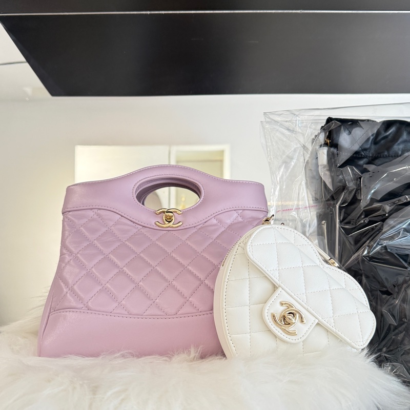 閒置🆕 Chanel/香奈兒31bag mini 淡紫色。經典菱格紋設計,金色 logo 扣,配鏈條可單肩斜挎。尺寸:22x23x5.5cm 好價得-4