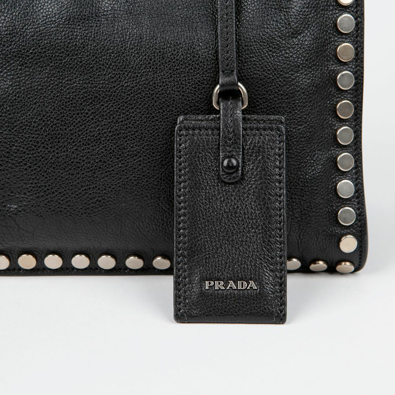 PRADA 1BG121 禮儀鉚釘肩背包-3