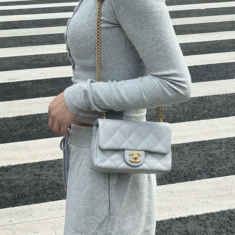 Chanel 灰色 愛心調節釦 25c新品 CF20-1