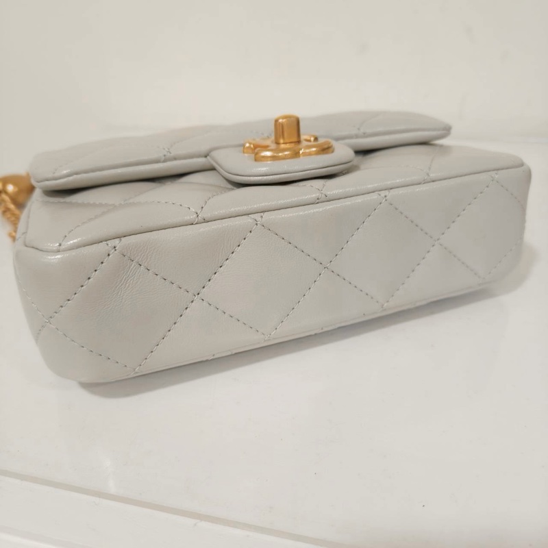 Chanel 灰色 愛心調節釦 25c新品 CF20-4