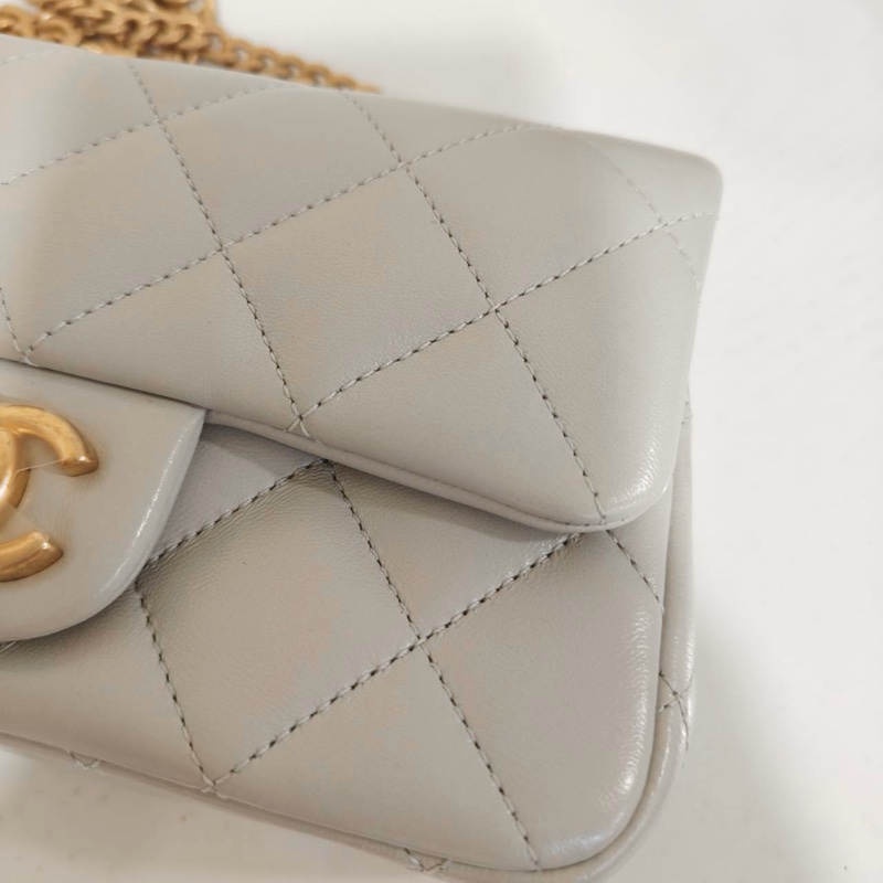 Chanel 灰色 愛心調節釦 25c新品 CF20-5
