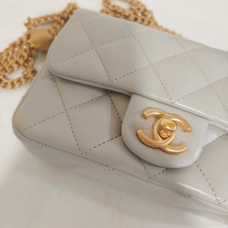 Chanel 灰色 愛心調節釦 25c新品 CF20-8