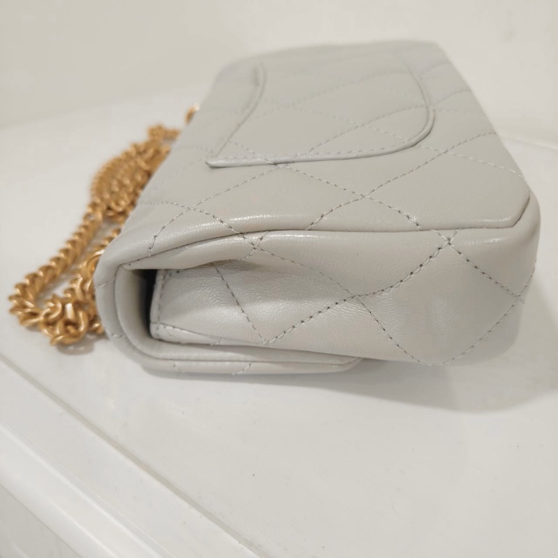 Chanel 灰色 愛心調節釦 25c新品 CF20-11