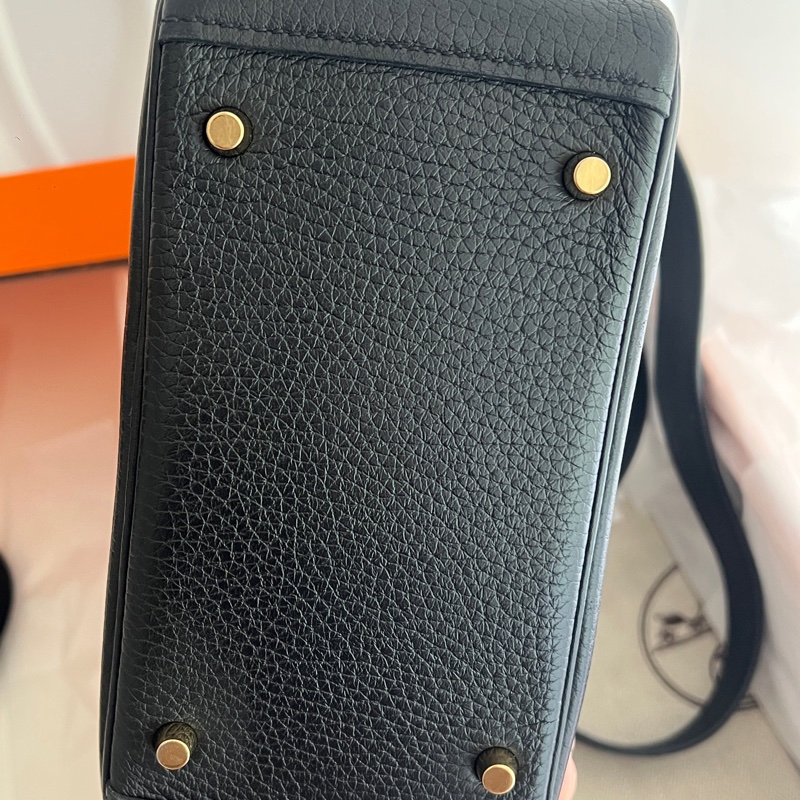 Hermes mini Lindy TC皮 一代 黑金-4