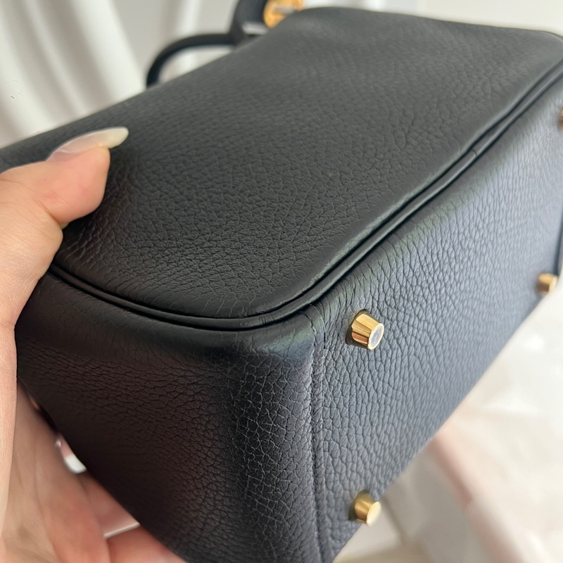 Hermes mini Lindy TC皮 一代 黑金-6
