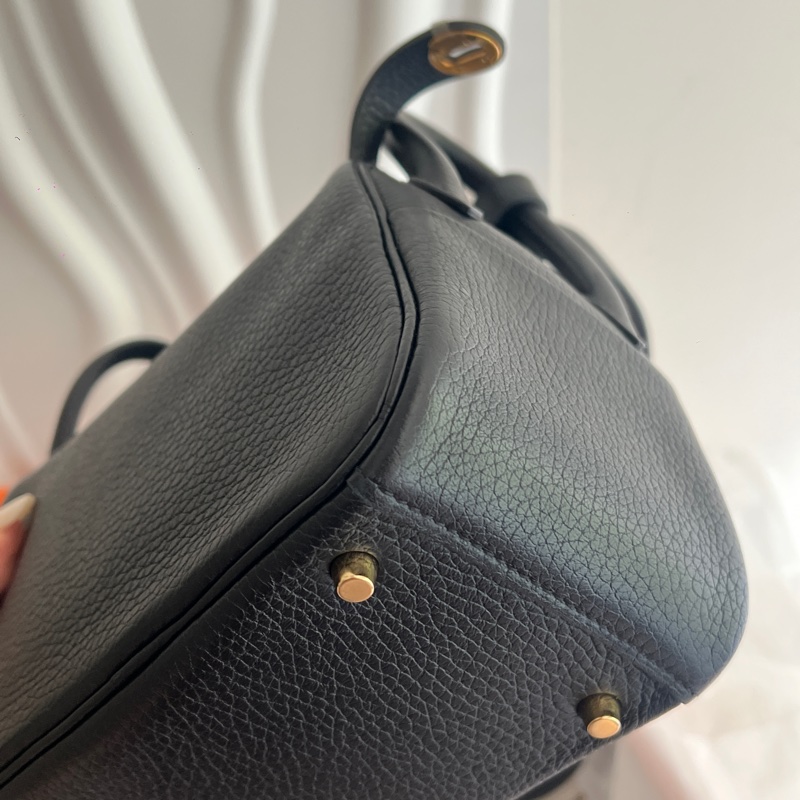 Hermes mini Lindy TC皮 一代 黑金-7