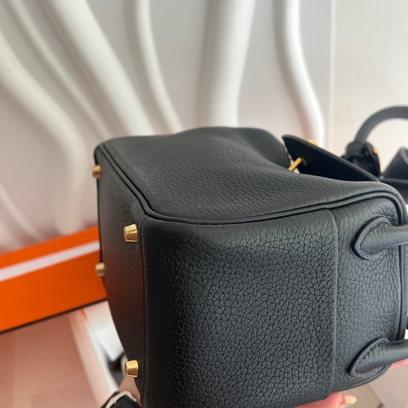 Hermes mini Lindy TC皮 一代 黑金-9