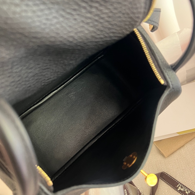Hermes mini Lindy TC皮 一代 黑金-15