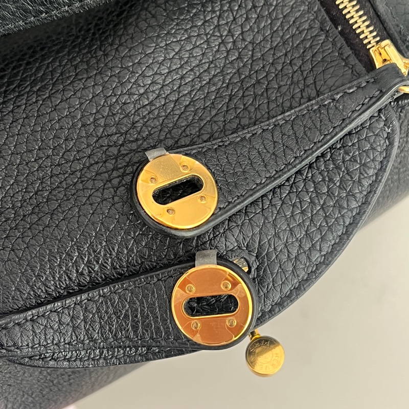 Hermes mini Lindy TC皮 一代 黑金-16