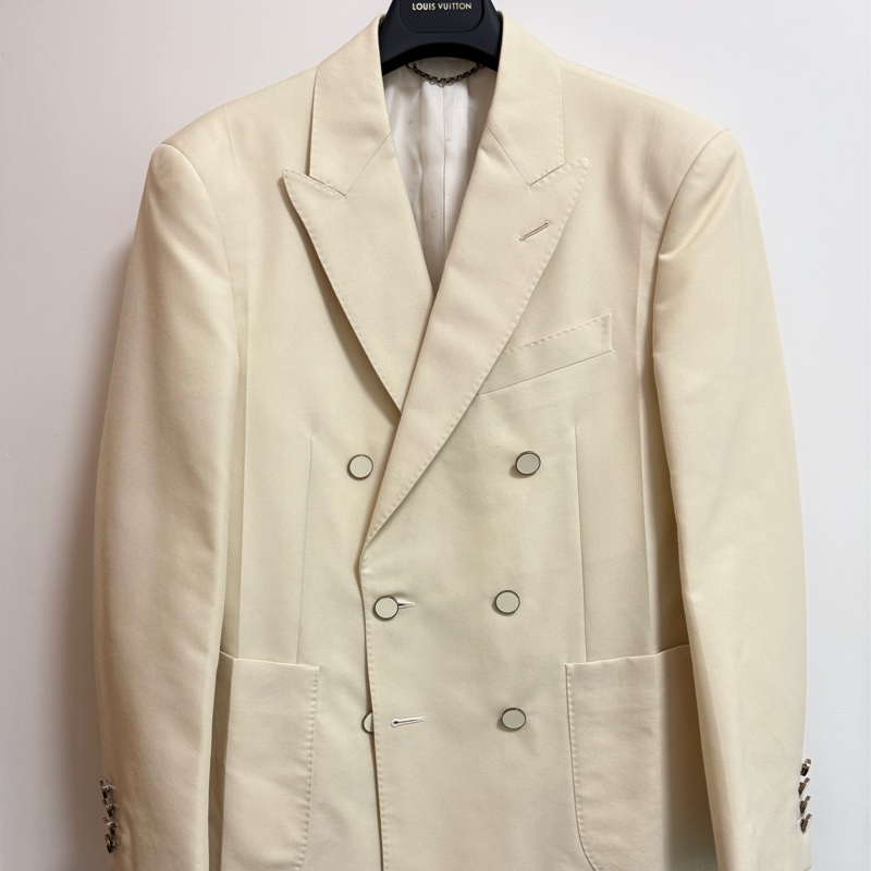 Louis Vuitton ecru double breasted blazer jacket 46 西裝外套-1