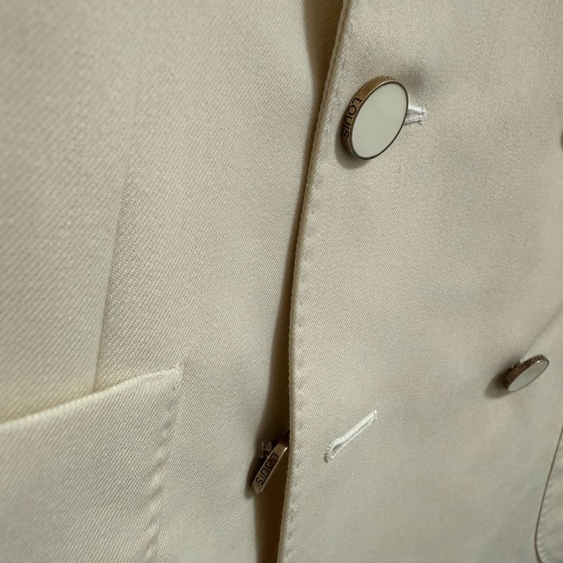 Louis Vuitton ecru double breasted blazer jacket 46 西裝外套-3