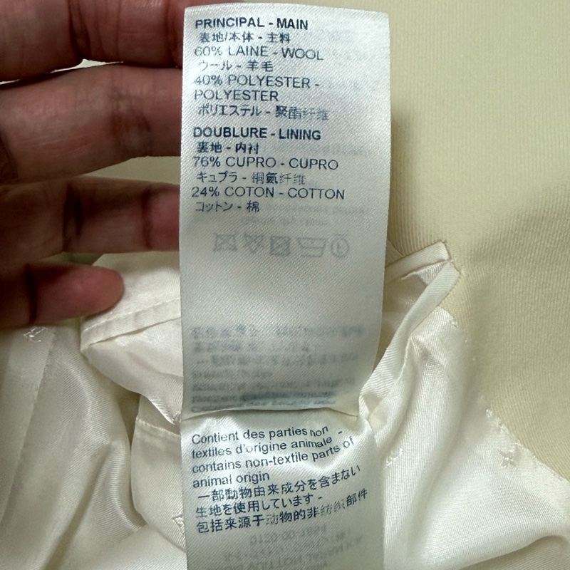 Louis Vuitton ecru double breasted blazer jacket 46 西裝外套-8