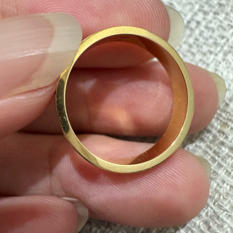 Cartier LOVE 系列 18K黃金窄版戒指 💍 50號 23年台北購證-7