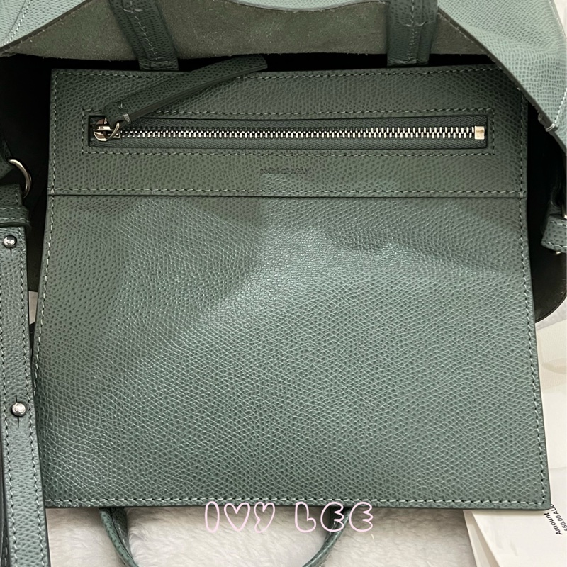 Celine 2-Way Vertical Cabas 托特包 斜背包 直立式 手提 綠色 正品 二手精品-2