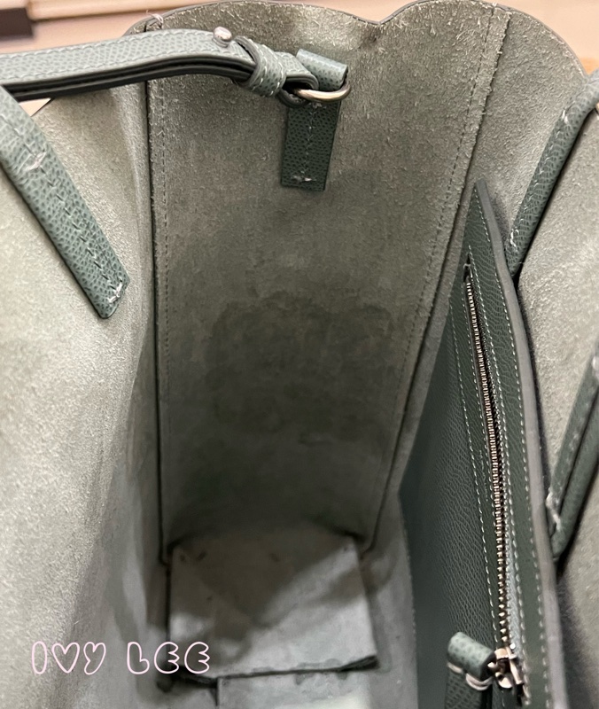 Celine 2-Way Vertical Cabas 托特包 斜背包 直立式 手提 綠色 正品 二手精品-5