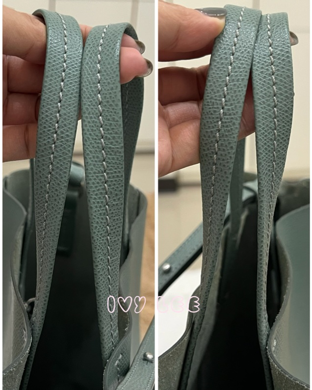 Celine 2-Way Vertical Cabas 托特包 斜背包 直立式 手提 綠色 正品 二手精品-10