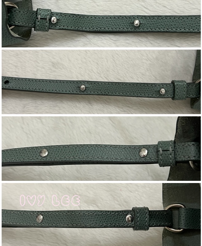 Celine 2-Way Vertical Cabas 托特包 斜背包 直立式 手提 綠色 正品 二手精品-15