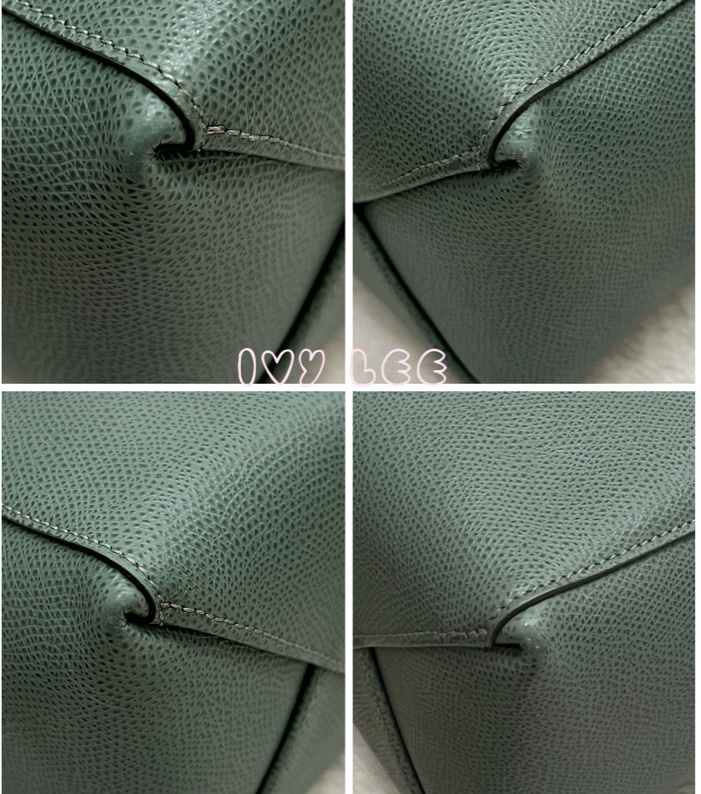 Celine 2-Way Vertical Cabas 托特包 斜背包 直立式 手提 綠色 正品 二手精品-20