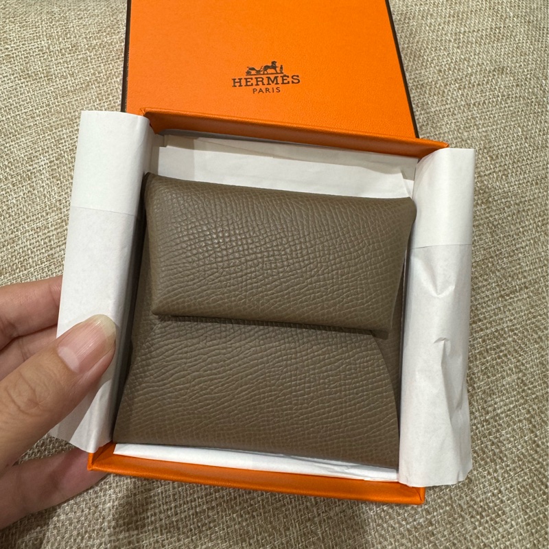 Hermes Bastia大象灰零錢包 👛 全新B刻 2024購證 可送禮-0