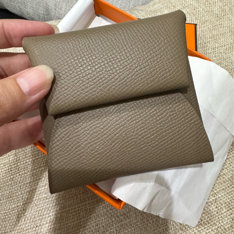 Hermes Bastia大象灰零錢包 👛 全新B刻 2024購證 可送禮-1