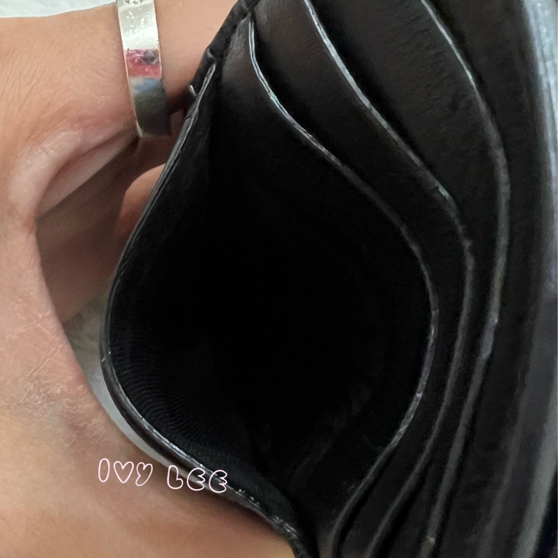 SAINT LAURENT 金銀雙色 LOGO 611558 零錢包 黑 卡夾包 經典黑 正品 二手精品-6