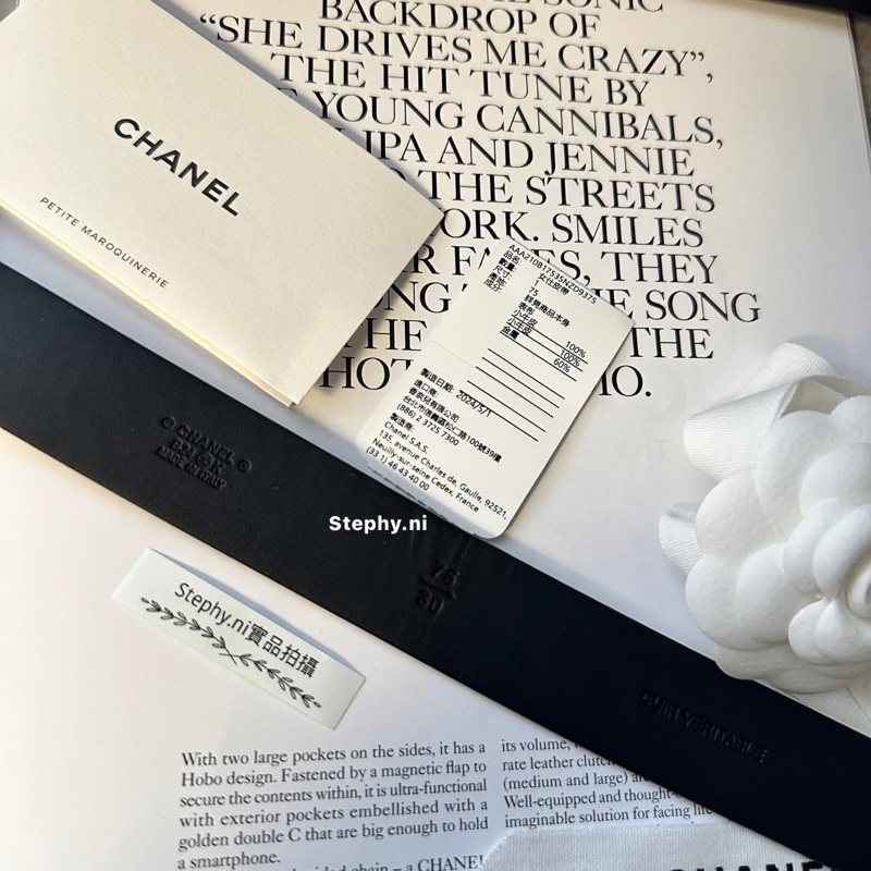 售出囉✖️拍拍最美_香奈兒經典雙C logo皮帶黑x金/size75🖤-18