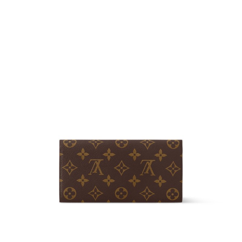 Louis Vuitton LV 路易威登 Emilie 新版經典老花釦式薄長夾/手拿包 M61289 內裡芭蕾粉色-4