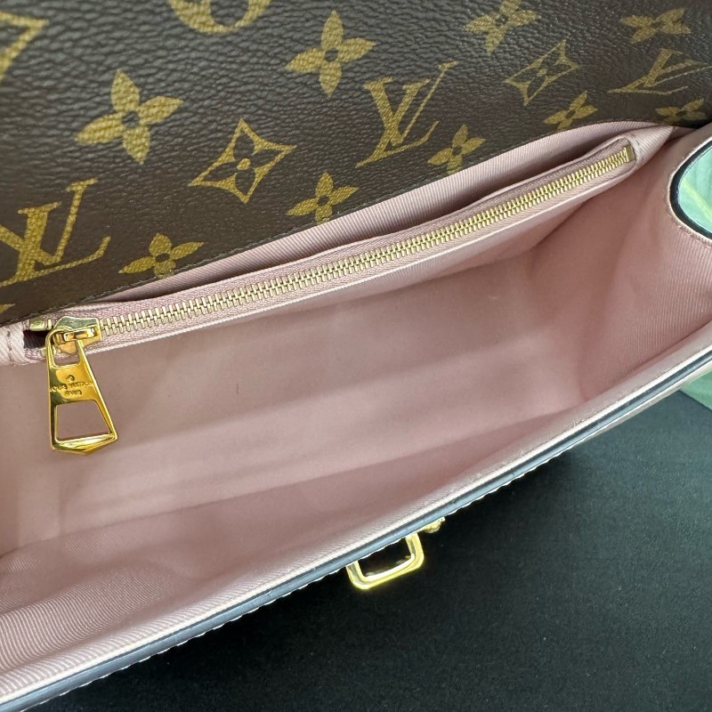 Louis Vuitton Cherrywood PM 櫻花粉漆皮拼老花手提包 肩背包斜背包-6